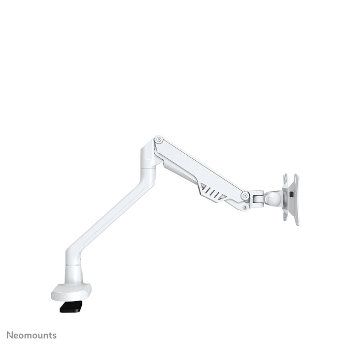 Neomounts FPMA-D750 bianco è un supporto da scrivania con molla a gas per schermi piatti fino a 32 pollici (81 cm).