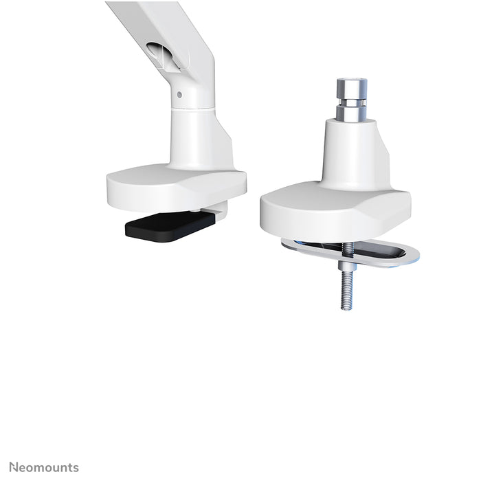 Neomounts FPMA-D750 bianco è un supporto da scrivania con molla a gas per schermi piatti fino a 32 pollici (81 cm).