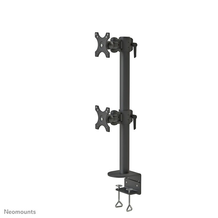 Neomounts FPMA-D960DV zwartPLUS è un supporto da scrivania per due schermi curvi fino a 49 pollici (124 cm) - Nero