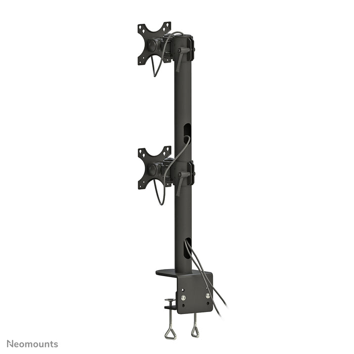 Neomounts FPMA-D960DV zwartPLUS è un supporto da scrivania per due schermi curvi fino a 49 pollici (124 cm) - Nero