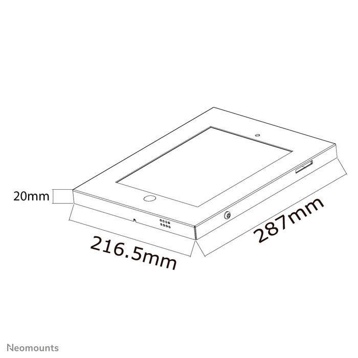 Supporto antifurto per tablet Neomounts IPAD2N-UN20 nero per tablet iPad/ iPad Air da 9,7 pollici (VESA 100x100mm) - Nero