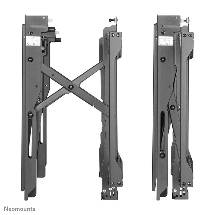Neomounts LED-VW2500 zwart1 è un supporto a parete piatto per video wall per schermi fino a 75 pollici (191 cm), per montaggio orizzontale e verticale - Nero