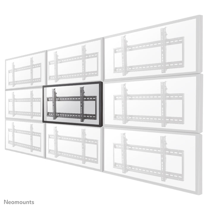 Neomounts LED-VW500black è un supporto a parete piatto per video wall per schermi fino a 75 pollici (191 cm).