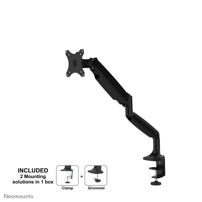 Neomounts NM-D750 nero è un supporto da scrivania con molla a gas per schermi piatti fino a 32 pollici (82 cm).