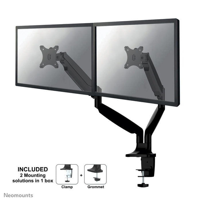 Neomounts NM-D750D nero è un supporto da scrivania con molla a gas per schermi piatti fino a 32 pollici (82 cm).