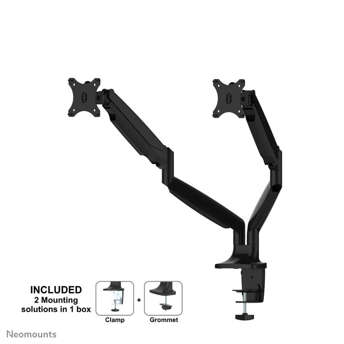 Neomounts NM-D750D nero è un supporto da scrivania con molla a gas per schermi piatti fino a 32 pollici (82 cm).