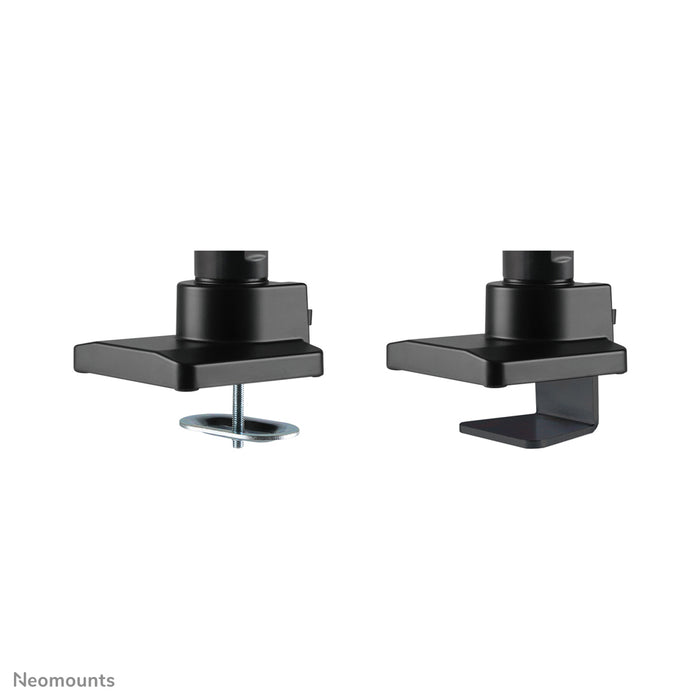 Neomounts NM-D775DX nero è un supporto da scrivania con molla a gas, barra trasversale e leva per schermi piatti fino a 32 pollici (81 cm).