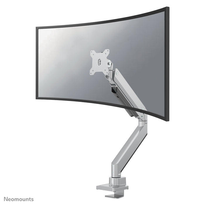 Neomounts NM-D775 argentoPLUS è un supporto da scrivania a gas per monitor curvi fino a 49 pollici (124 cm) - Argento
