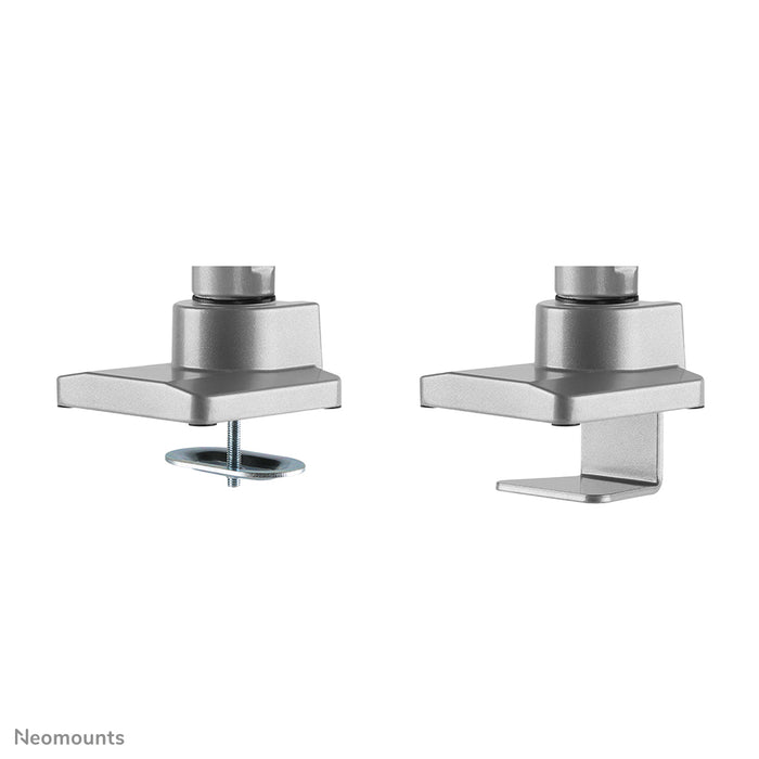 Neomounts NM-D775 argentoPLUS è un supporto da scrivania a gas per monitor curvi fino a 49 pollici (124 cm) - Argento