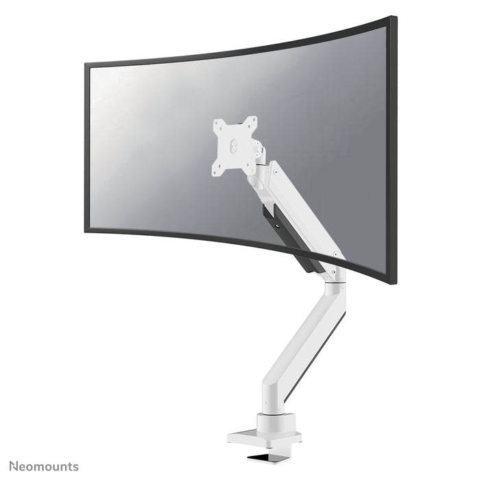 Neomounts NM-D775 biancoPLUS è un supporto da scrivania a gas per monitor curvi fino a 49 pollici (124 cm) - Bianco