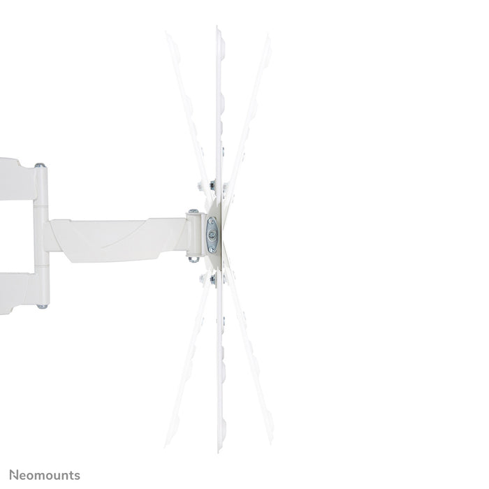 Neomounts NM-W440 bianco è un supporto da parete con 3 punti di rotazione per schermi piatti fino a 55 pollici (140 cm).