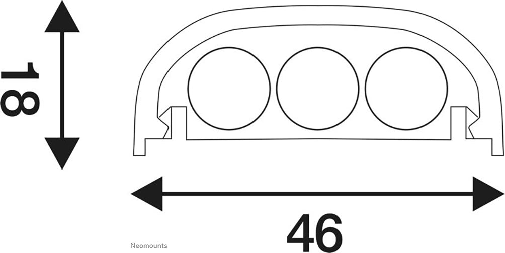Neomounts NS-CC050 argento è una canalina per tenere ordinati i cavi.