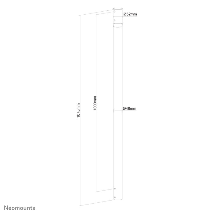 Neomounts asta di prolunga per NM-C440 nero, NM-C440D nero e FPMA-C340 nero - 107,5 cm