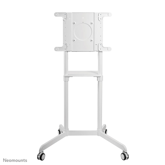 Neomounts NS-M1250 bianco è un mobile su ruote per schermi piatti fino a 70 pollici (178 cm). Include piano per laptop - Bianco