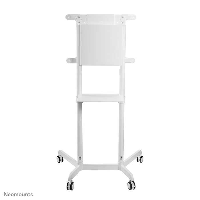 Neomounts NS-M1250 bianco è un mobile su ruote per schermi piatti fino a 70 pollici (178 cm). Include piano per laptop - Bianco