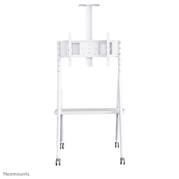 Neomounts NS-M1500 bianco è un mobile su ruote per schermi piatti fino a 65 pollici (165 cm). Include piano per laptop - Bianco