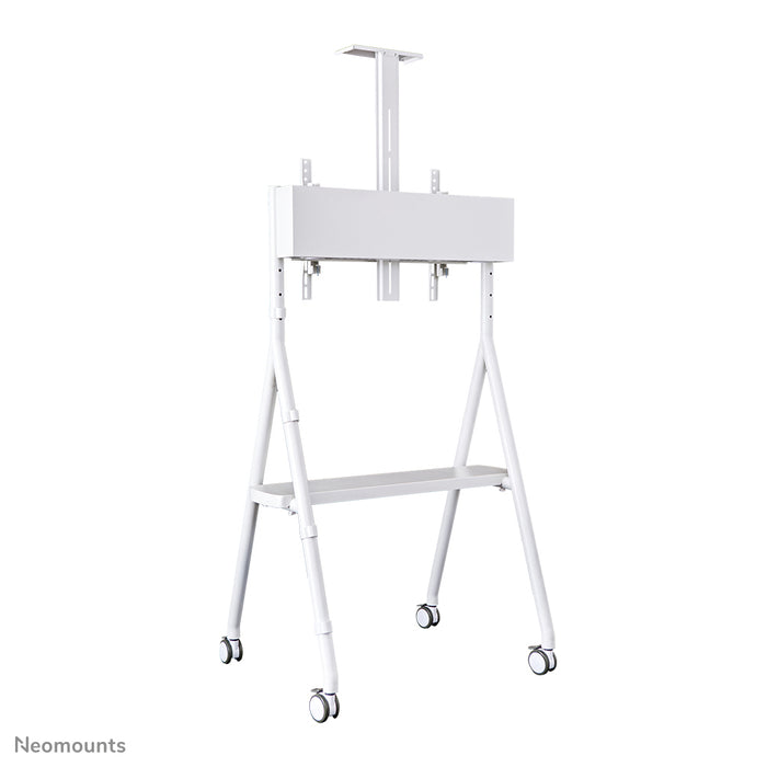 Neomounts NS-M1500 bianco è un mobile su ruote per schermi piatti fino a 65 pollici (165 cm). Include piano per laptop - Bianco