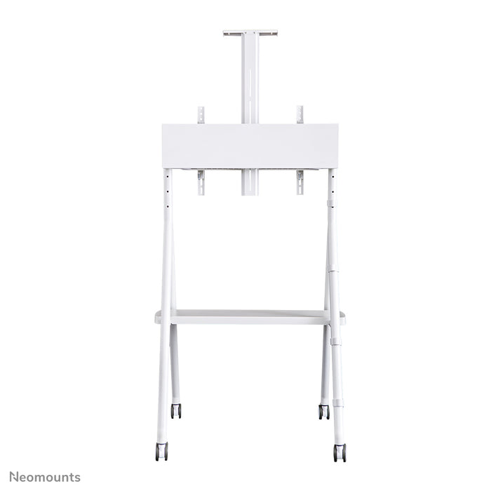 Neomounts NS-M1500 bianco è un mobile su ruote per schermi piatti fino a 65 pollici (165 cm). Include piano per laptop - Bianco