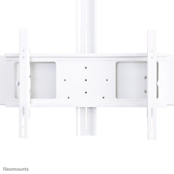 Neomounts NS-M1500 bianco è un mobile su ruote per schermi piatti fino a 65 pollici (165 cm). Include piano per laptop - Bianco
