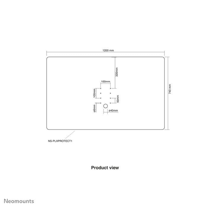 Neomounts NS-PLXPROTECT1 è uno schermo trasparente per 1 flat screen e offre protezione della distanza sul posto di lavoro - Acrilico trasparente, 100% riciclabile | PLXPROTECT è registrato come brevetto di design UE |