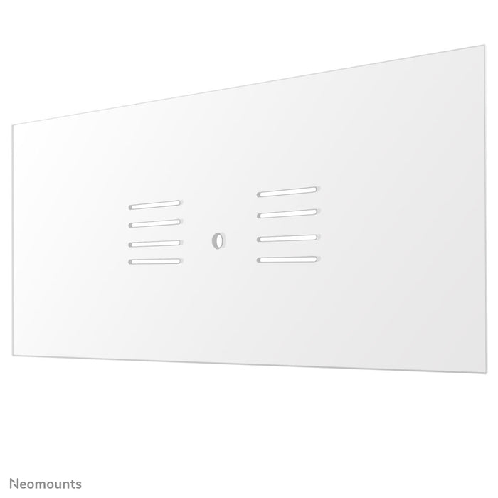 Neomounts NS-PLXPROTECT2 è uno schermo trasparente per 2 flat screen e offre protezione della distanza sul posto di lavoro - Acrilico trasparente, 100% riciclabile | PLXPROTECT è registrato come brevetto di design UE |