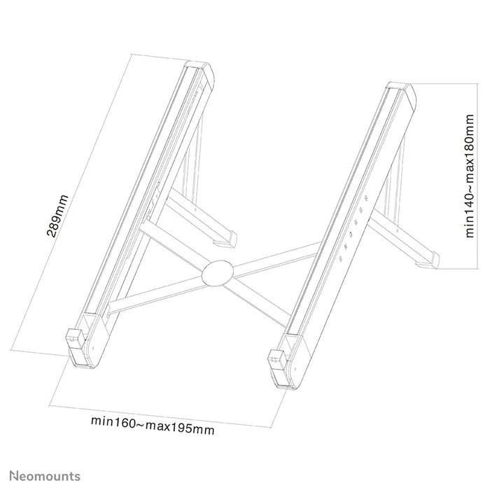 Neomounts supporto pieghevole per laptop - Argento