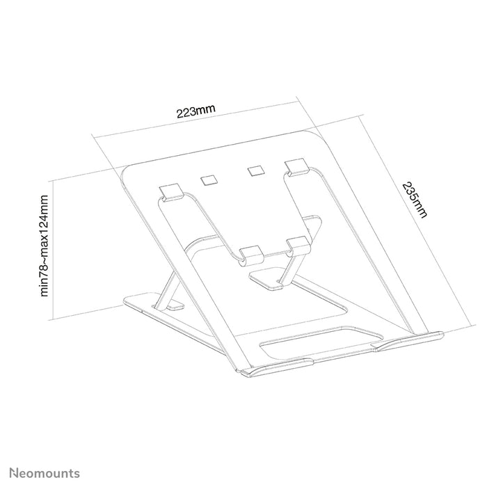 Neomounts supporto pieghevole per laptop - Grigio