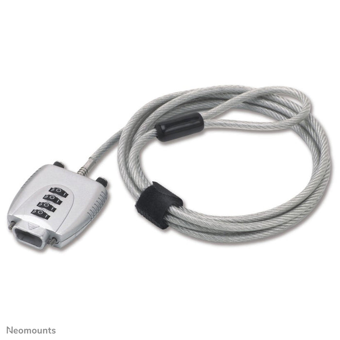 Neomounts NSVGALOCK è un cavo di sicurezza di 2 metri con lucchetto a combinazione. Ideale per proteggere il tuo notebook, PC, proiettore o schermo TFT-LCD.