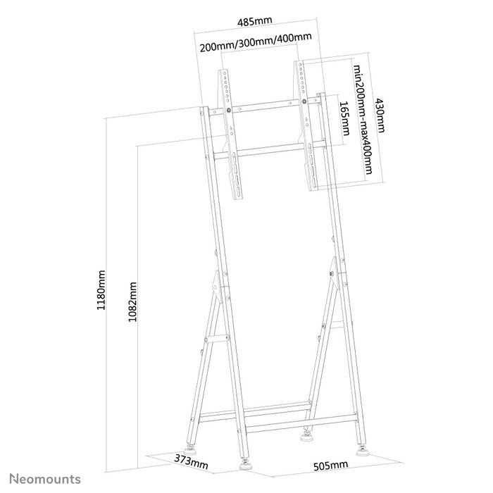 Neomounts PLASMA-M1000 è un mobile per schermi LCD/LED/Plasma fino a 55 pollici (140 cm), per montaggio orizzontale e verticale - Nero