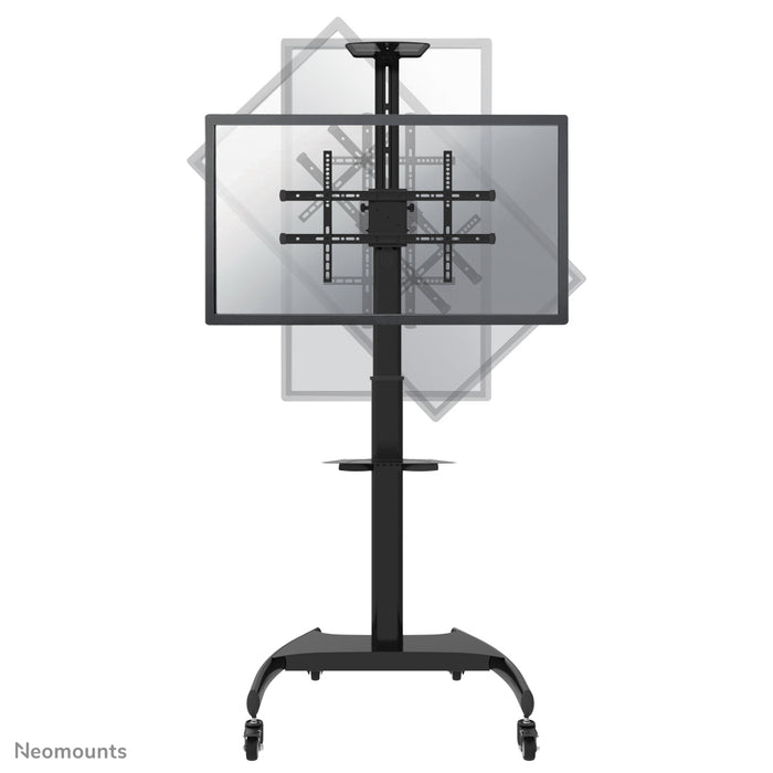 Neomounts PLASMA-M1900E è un mobile su ruote per flat screen fino a 70 pollici (178 cm), rotazione di 90° - Nero