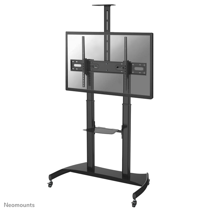 Neomounts PLASMA-M1950E è un mobile su ruote per flat screen fino a 100 pollici (254 cm). Include piano per laptop.