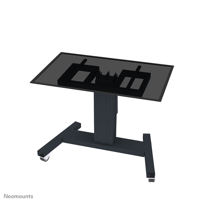 Neomounts PLASMA-M2550T nero è un carrello elettrico regolabile in altezza e inclinabile per schermi piatti fino a 100 pollici (254 cm).