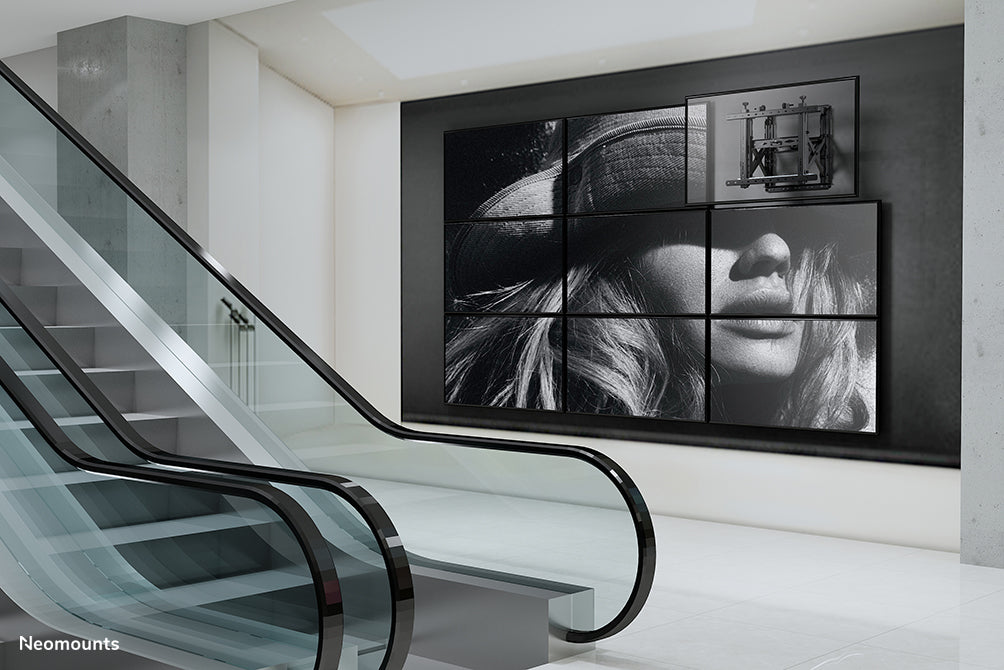 Neomounts WL95-900BL16 supporto videowall push to pop out per schermi da 45-75 pollici - Nero
