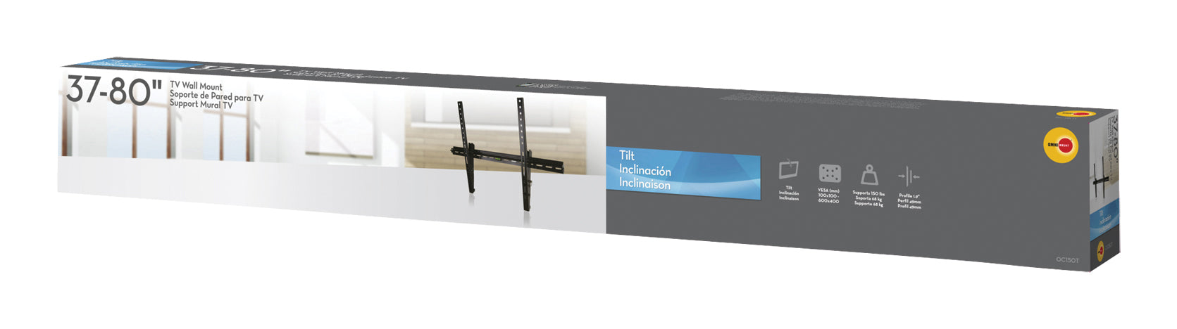 Supporto TV piatto per schermi da 37 a 80"