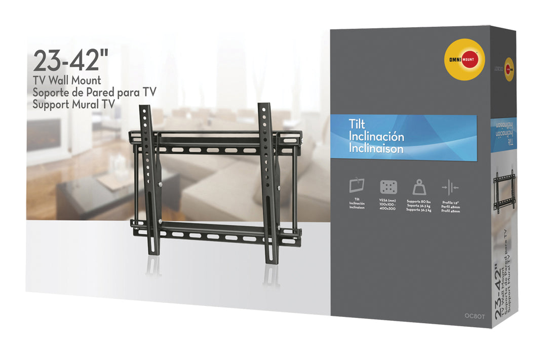 Supporto da parete piatto per schermi da 23 a 42"
