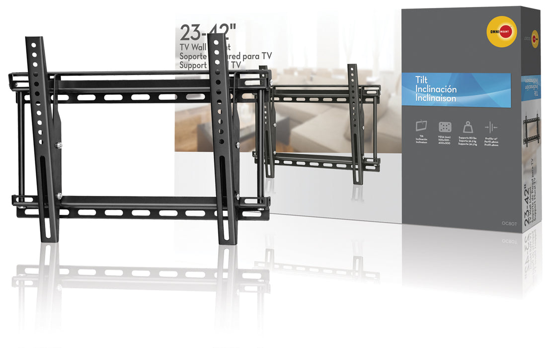 Supporto da parete piatto per schermi da 23 a 42"