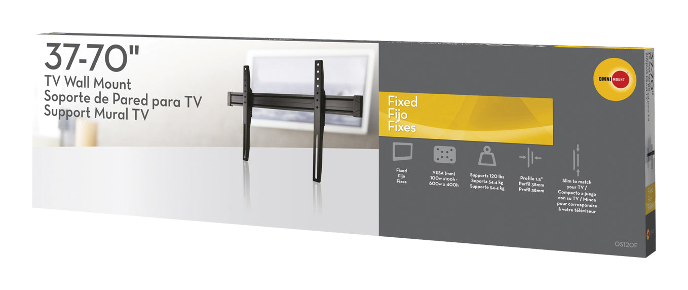 Supporto da parete fisso semplice per schermi fino a 70"
