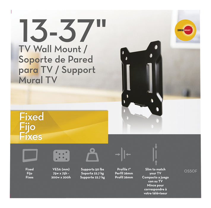 Supporto TV fisso da parete per schermi fino a max. 37"