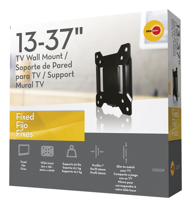 Supporto TV fisso da parete per schermi fino a max. 37"
