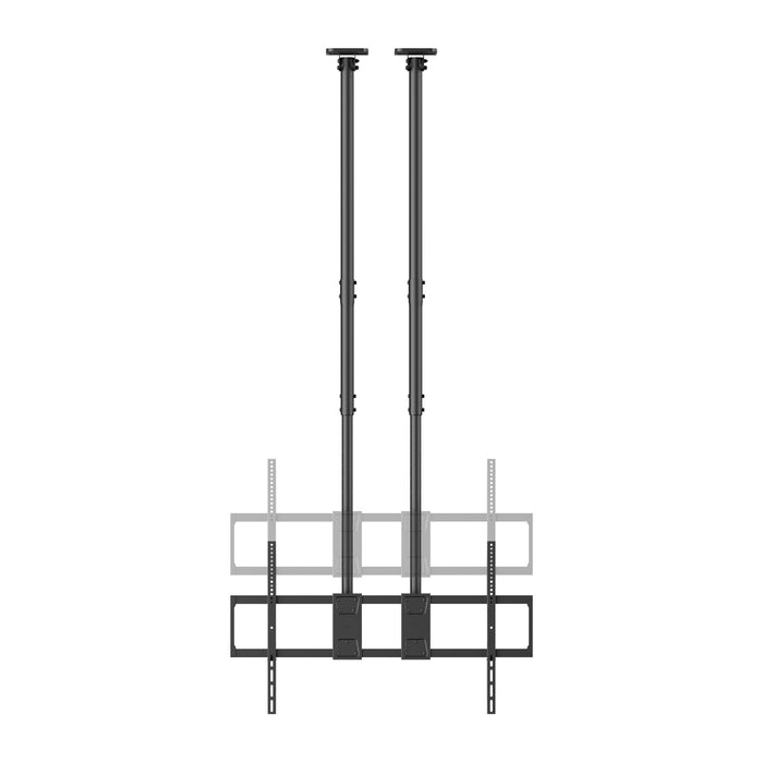 Supporto da soffitto robusto XL con doppio tubo 60-120 pollici e portata di 120 kg