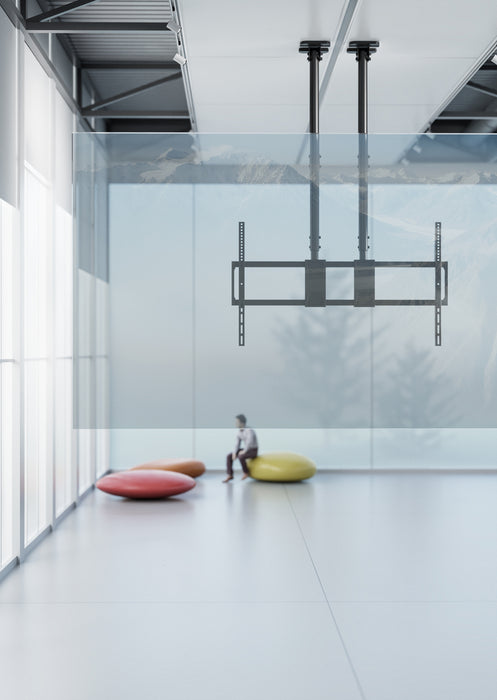 Supporto da soffitto robusto XL con doppio tubo 60-120 pollici e portata di 120 kg