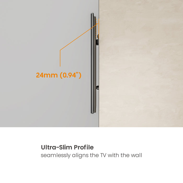 Wolff Mount – Staffa da Parete Rimovibile per TV per Esterni e Pareti in Gesso | 32-75 pollici | 75 kg | Non-VESA