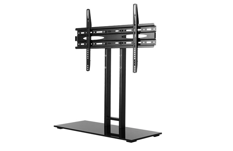 Wolff Mount Base TV bloccabile |Fino a 65 pollici |Universale |VESA 600x400 |Piastra in vetro nera pesante
