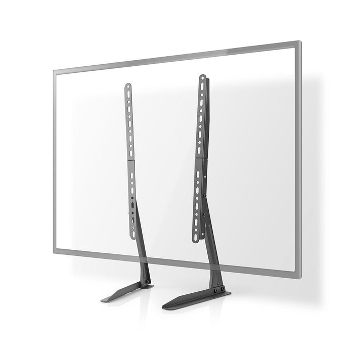 Nedis Supporto fisso da scrivania per TV da 13-70 pollici | Max 50 kg | Regolazione flessibile dell'altezza | Compatibile VESA | Acciaio | Nero