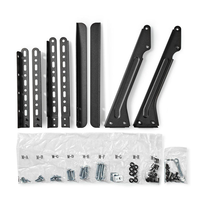 Nedis Supporto fisso da scrivania per TV da 13-70 pollici | Max 50 kg | Regolazione flessibile dell'altezza | Compatibile VESA | Acciaio | Nero