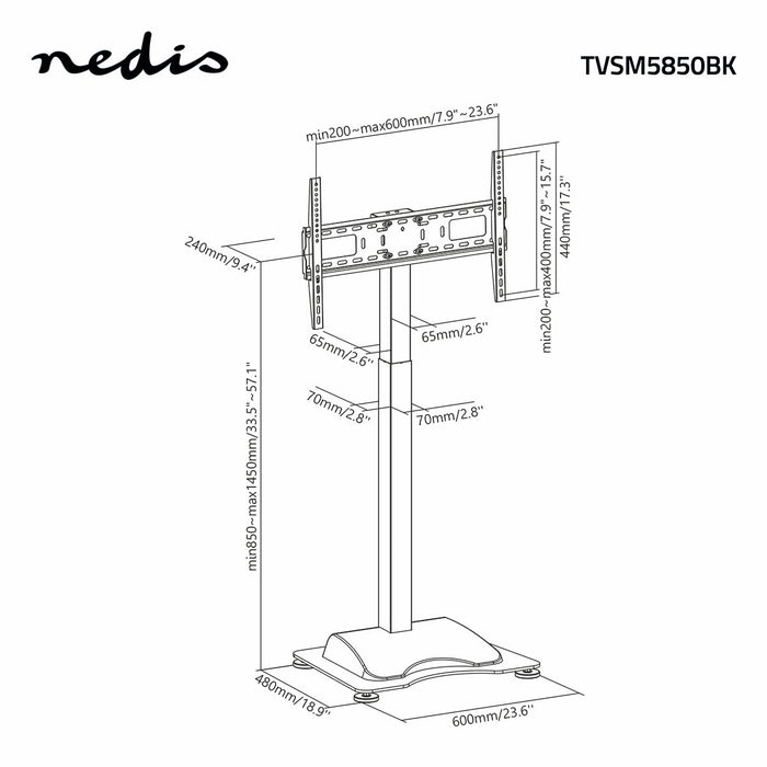 Supporto TV motorizzato | 37 a 75 pollici | 50 KG
