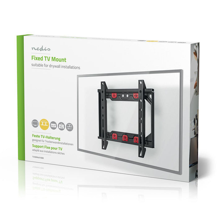 Supporto TV fisso per cartongesso | 13 - 27" | Max. 15 kg | Distanza dalla parete 28 mm | Nero