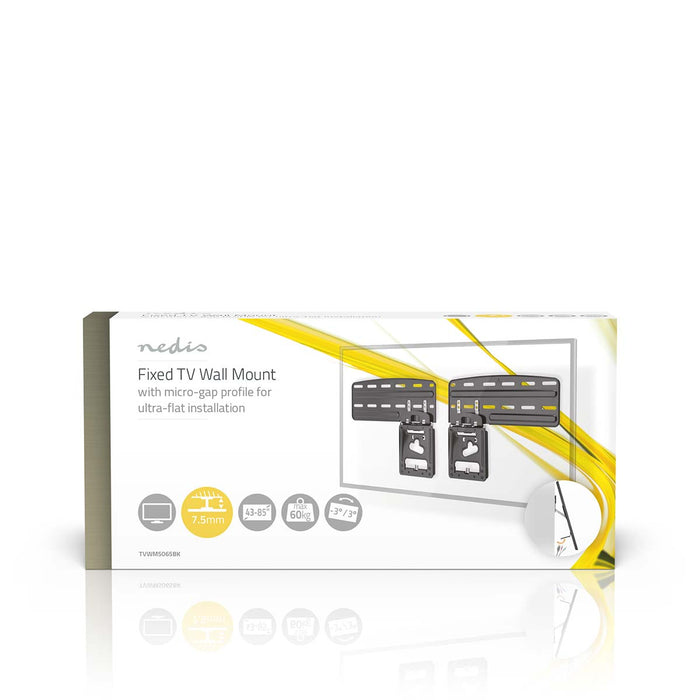 Nedis Supporto fisso a parete per TV 43-85 pollici | Max 60 kg | Design Micro-Gap