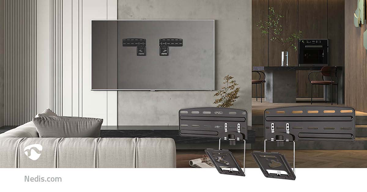 Nedis Supporto fisso a parete per TV 43-85 pollici | Max 60 kg | Design Micro-Gap