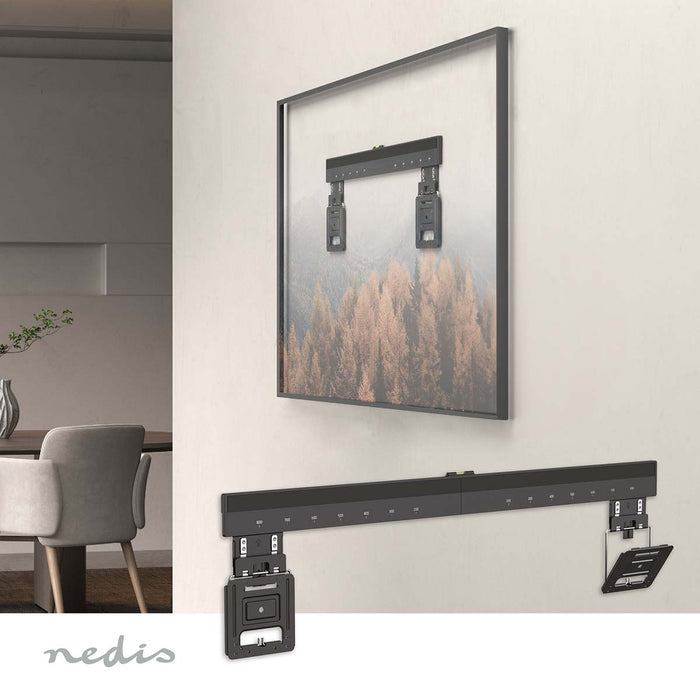 Nedis Supporto fisso a parete per TV 43-100 pollici - Micro-Gap ultra sottile - Max. 75 kg - Nero - Compatibile VESA.
